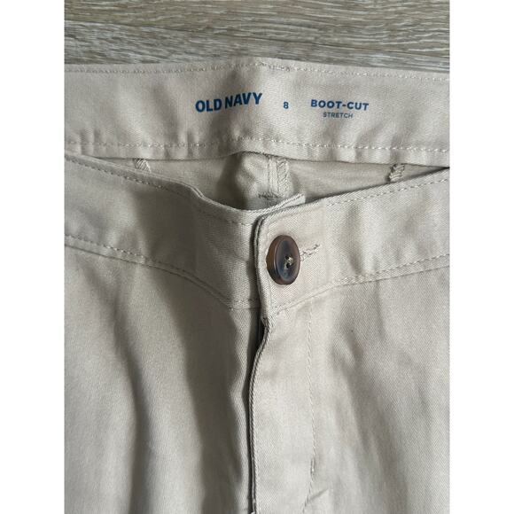 Old Navy Boot Cut Stretch Size 8 Khaki Pants - Picture 2 of 3